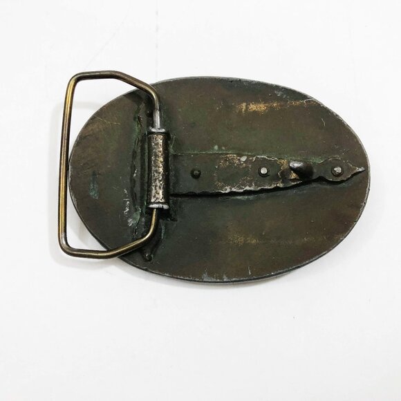 Vintage 1970s Anheuser-Busch Eagle Emblem Belt Buckle Pewter - Picture 2 of 4